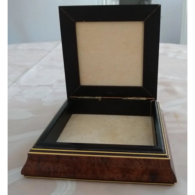 Early 20th Century Vintage Chrome and Wood Trinket Box For Sale - Image 5 of 6