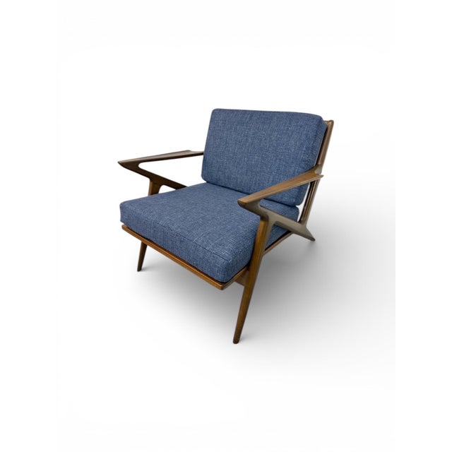 Mid-Century Danish Modern Poul Jensen Selig Walnut "Z" Arm Chairs - Set of 2 For Sale In Philadelphia - Image 6 of 9