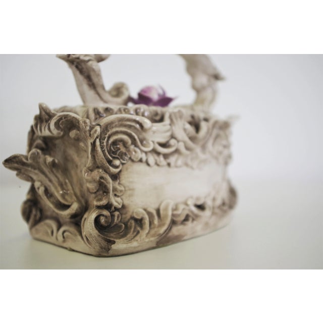 Purple Ceramic Clothes Iron from Capodimonte, 1960s For Sale - Image 8 of 12