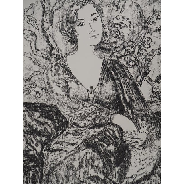 Leopoldo PRESAS (1915-2009) Pensive Young Woman Original lithograph Signed in pencil On Arches wove paper, 53 x 74 cm...