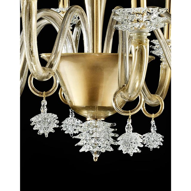 Venetian Rostrato Murano Glass Chandelier by Simoeng for Simoeng For Sale - Image 6 of 7