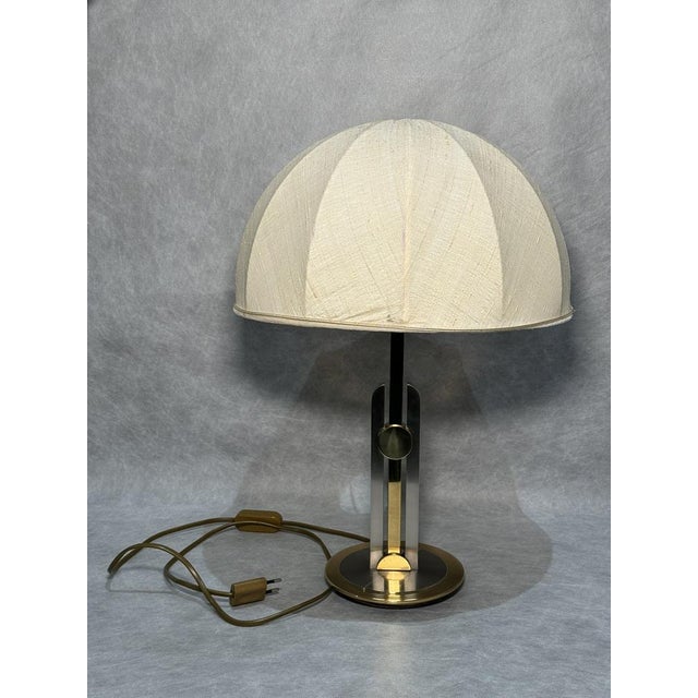 Hollywood Regency Brass and Steel Table Lamp, Germany, 1960s For Sale - Image 16 of 16