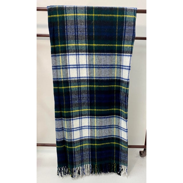 Traditional Gordon Tartan Plaid Throw Made From Super Soft Merino Lambswool - From England For Sale - Image 13 of 13
