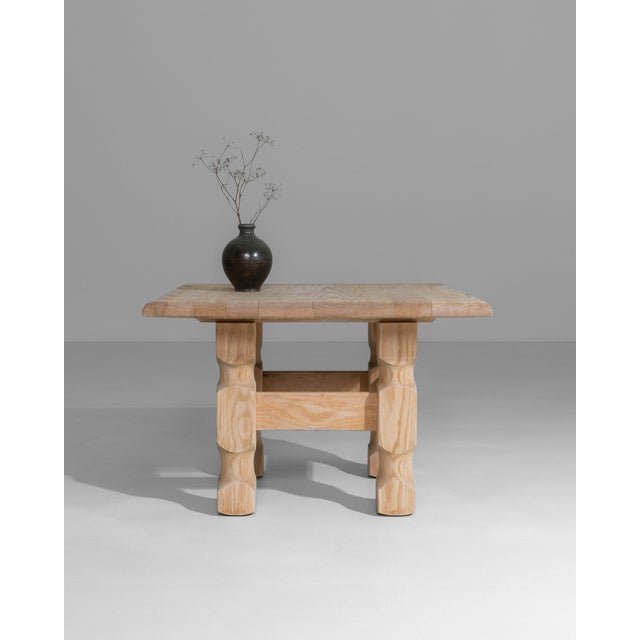 1970s French Brutalist Oak Coffee Table For Sale - Image 17 of 18