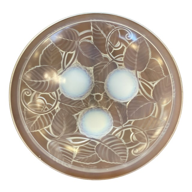 Art Deco Frosted Glass Valet Tray, 1940 For Sale