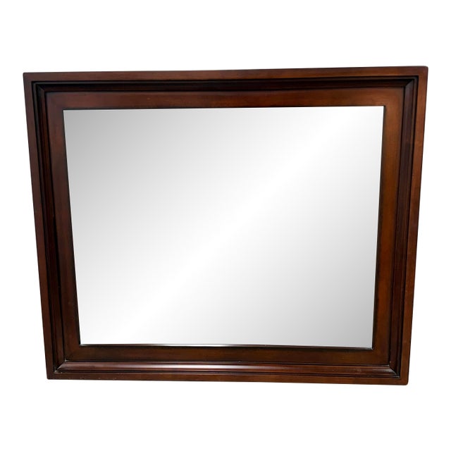 Omexey Home Furnishings Cherry Wood Wall Mirror For Sale