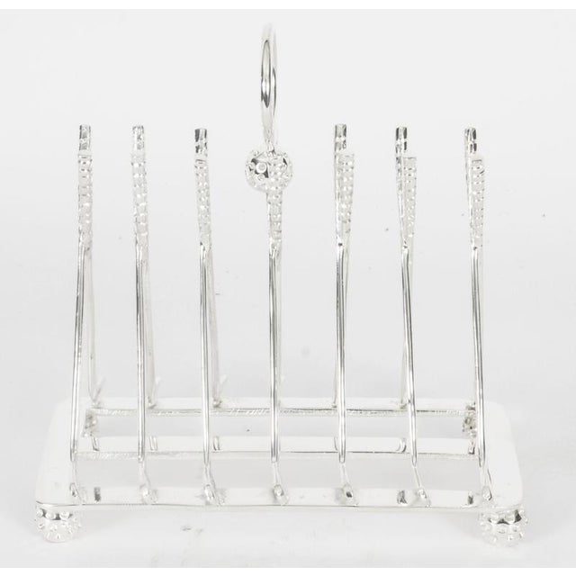Vintage Silver Plated Letter Toast Rack For Sale - Image 6 of 15