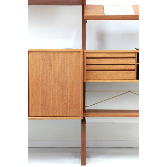 Two-Strip Freestanding Modular Royal System Shelving System in Teak by Poul Cadovius, 1960s, Set of 11 For Sale - Image 12 of 16