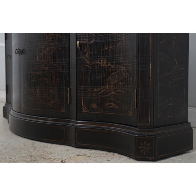 Ethan Allen Chinoiserie Decorated Credenza Console For Sale - Image 9 of 18