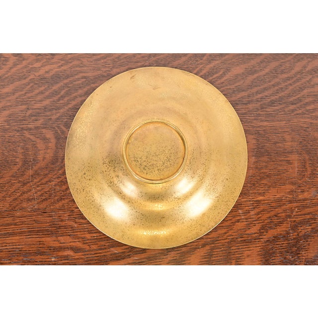 Tiffany Studios New York Bronze Doré Bowl With Decorative Border For Sale - Image 11 of 13