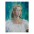 Mid 20th Century Wpa Style Woman in White Portrait Painting For Sale
