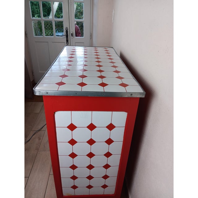 1930s Parisian-Style Enameled Sheet Metal Sideboard, 1930s For Sale - Image 5 of 18