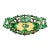 Vintage Majolica Oak Leaf and Acorn Reticulated Footed Centerpiece Bowl For Sale