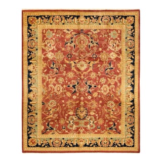Mogul, One-of-a-Kind Hand-Knotted Area Rug in Orange, 8' 2" x 9' 10" For Sale