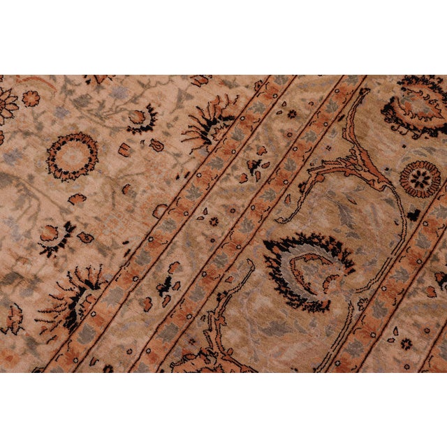 1990s Pak-Persian Tan/Gold Wool Rug - 9'0'' X 11'10'' For Sale - Image 5 of 9