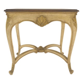 Italian Carved Scallops Decorated 25" Square Cherry Top Sid End Occasional Table For Sale
