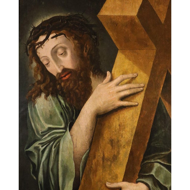 Workshop of Michael Coxie, Christ Carrying the Cross, 1600, Oil on Board For Sale - Image 9 of 15