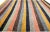 Textile Modern Tulu Handmade Turkish Wool Rug With Multicolor Stripe Motif For Sale - Image 7 of 8