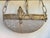 Art Deco pendant light in patinated gilt bronze with a Clichy glass shade. Height approximately 71 cm / Diameter 31 cm. In...