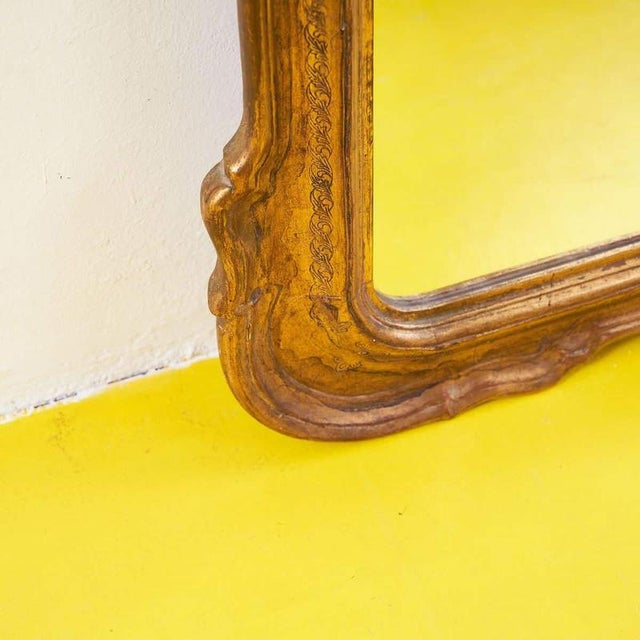 Vintage Gilt Wood Mirror For Sale - Image 5 of 9