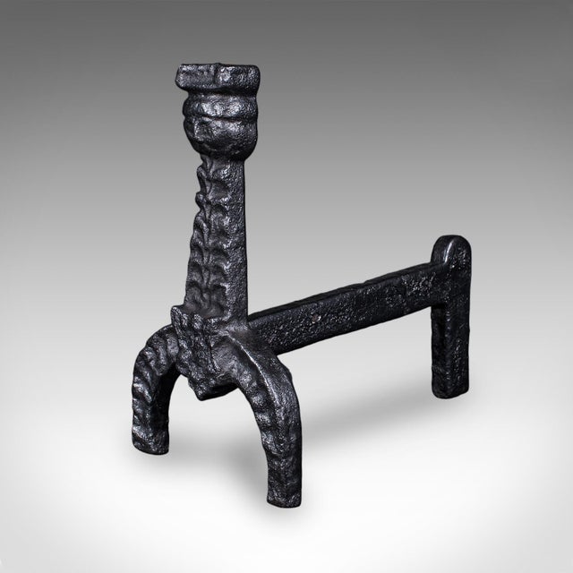 Early 19th Century Pair of Antique Fireside Andirons, English, Fire Dog, Hearth, Georgian, c.1805 For Sale - Image 5 of 10