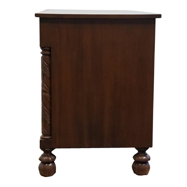 Brown Cowan Furniture Chicago Il Solid Cherry Traditional Empire Style 60" Three Drawer Chest For Sale - Image 8 of 10