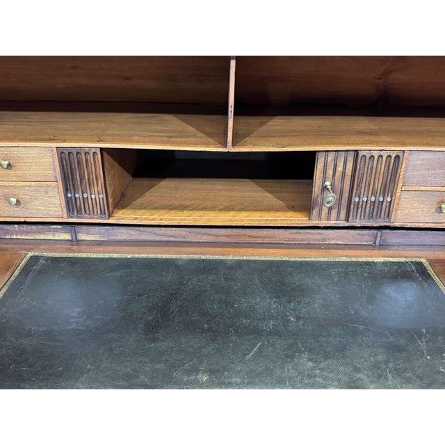 Louis XVI Roll-Top Desk in Mahogany and Walnut with Cloverleaf Locks For Sale - Image 15 of 18