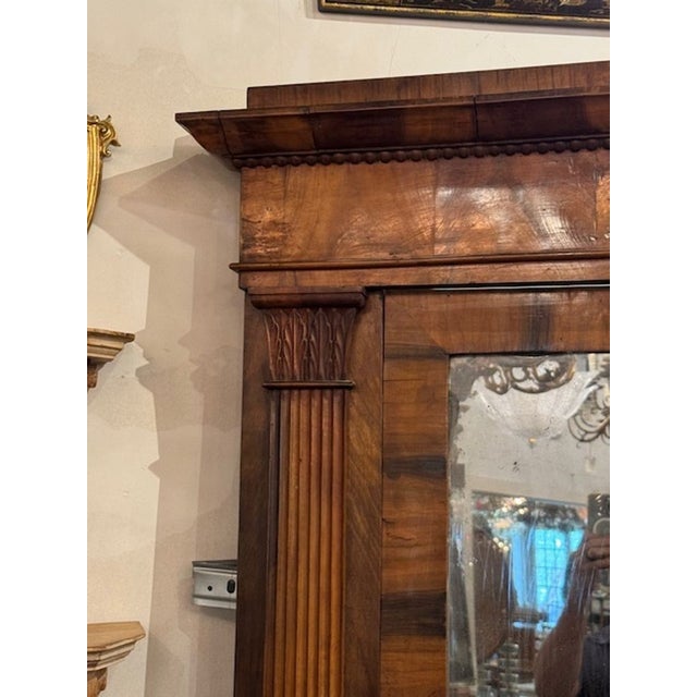 19th C. Italian Empire Walnut Mirrors For Sale In Dallas - Image 6 of 7