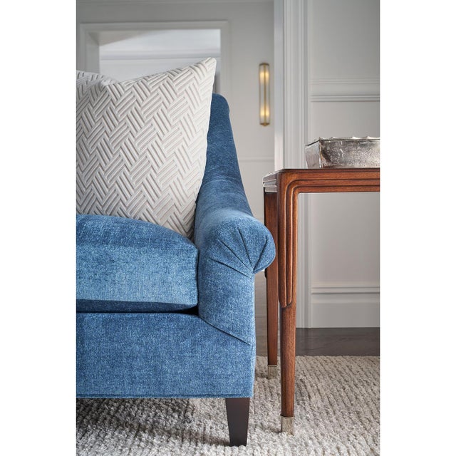 Wood Pair of Contemporary Walnut Art Deco Style Side Tables For Sale - Image 7 of 7