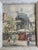Wood Vintage Paris Street Scene Textured Print of Moulin De La Galette After Maurice Utrillo, Framed For Sale - Image 7 of 9