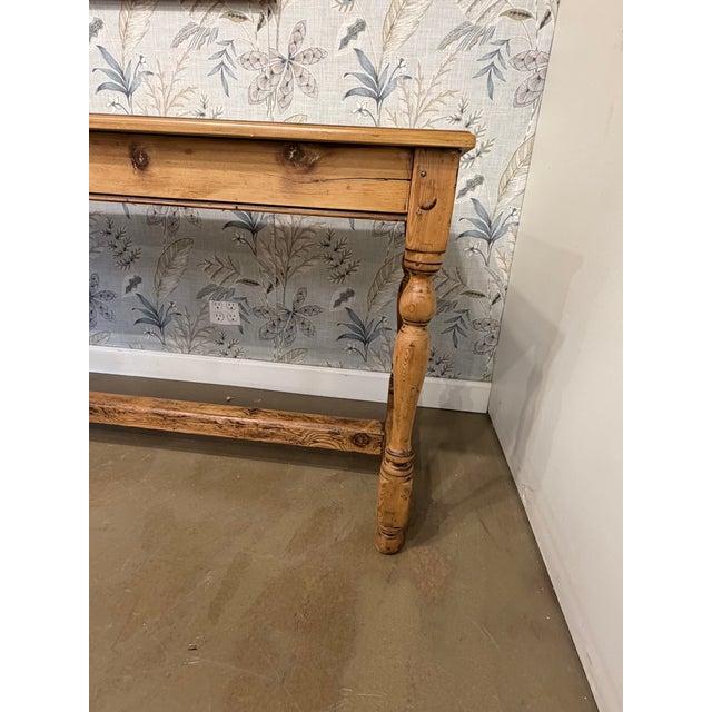 19th Century English Pine Console Table For Sale - Image 9 of 12