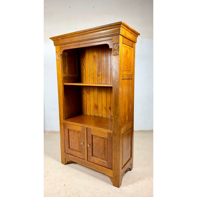 Rustic Spanish Oak Rustic Wood Cabinet, 1940s For Sale - Image 3 of 11