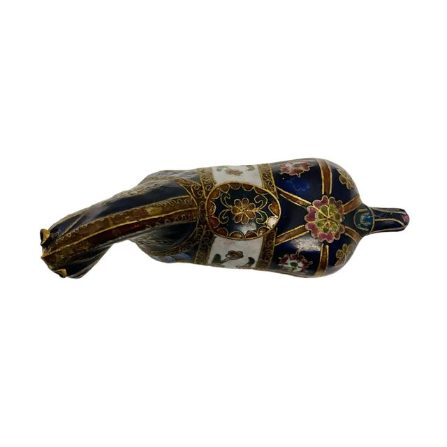 Vintage Tang Style Cloisonne Metal Tall Horse Sculpture. For Sale In Atlanta - Image 6 of 7