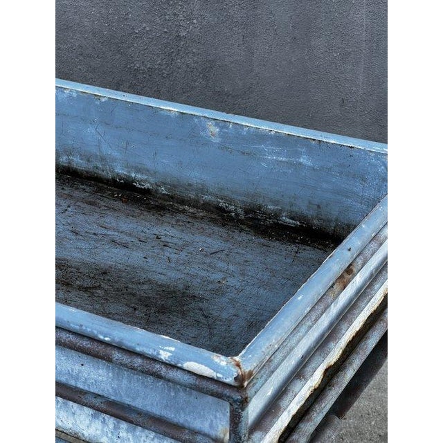 Metal Vintage 1990s Arras Style Tall Weathered Metal Plant Stand For Sale - Image 7 of 11