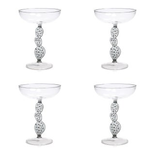 Climbing Cacti Cactus Tequila Cocktail Glasses, Set of 4- Smoke Grey For Sale