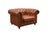 Wood Pasargad Home Genuine Leather Chester Bay Tufted Arm Chair For Sale - Image 7 of 7