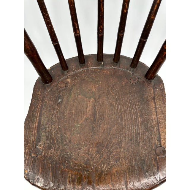 18th Century Primitive American Child's Windsor Chair For Sale - Image 9 of 12