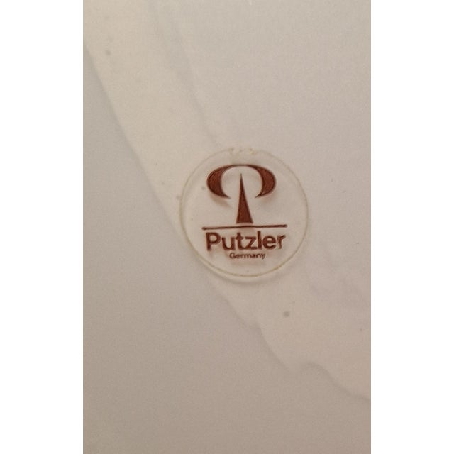 Vintage Pendant Lamp with Patterned White Spherical Glass Shade fromPeill & Putzler, 1990s For Sale - Image 9 of 10