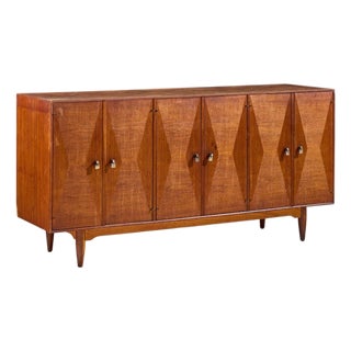 Ramseur Harlequin Mid Century Walnut Credenza For Sale