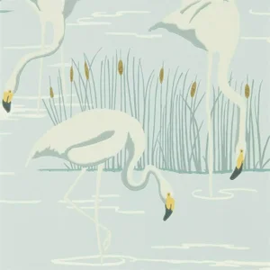 Harlequin Salinas Wallpaper in Ice/Linen/Dijon - a Sample