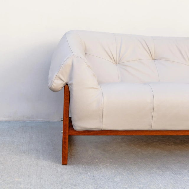 Wood Restored Percival Lafer Mp-93 Three Seater Sofa, Brazilian Mid Century Modern For Sale - Image 7 of 16