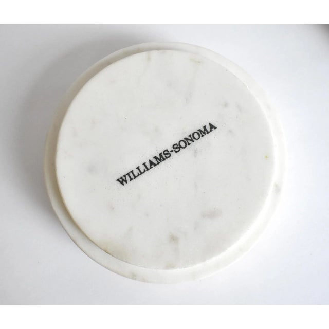 Early 21st Century Early 21st Century Williams-Sonoma White Marble Serving Platter & Bowl For Sale - Image 5 of 9
