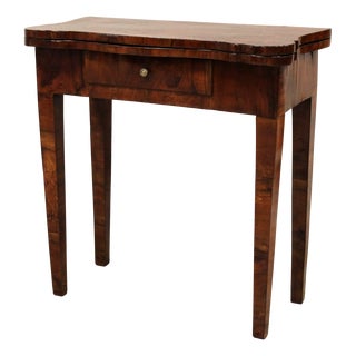 Italian Game Table Console in Walnut, 18th Century For Sale