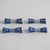 1970s Vintage Blue & White Porcelain Chopstick Rests - Set of 4 For Sale - Image 5 of 10
