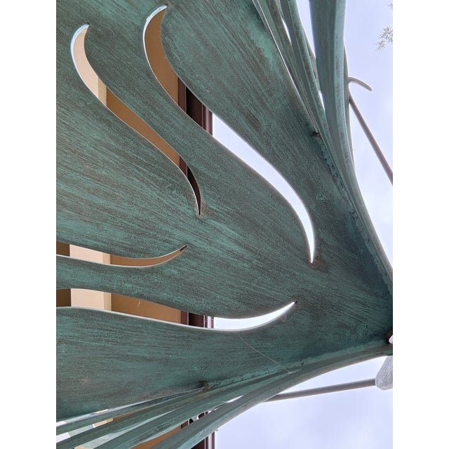 Contemporary Monumental Butterfly Sculptural Metal Garden Chair For Sale - Image 3 of 7