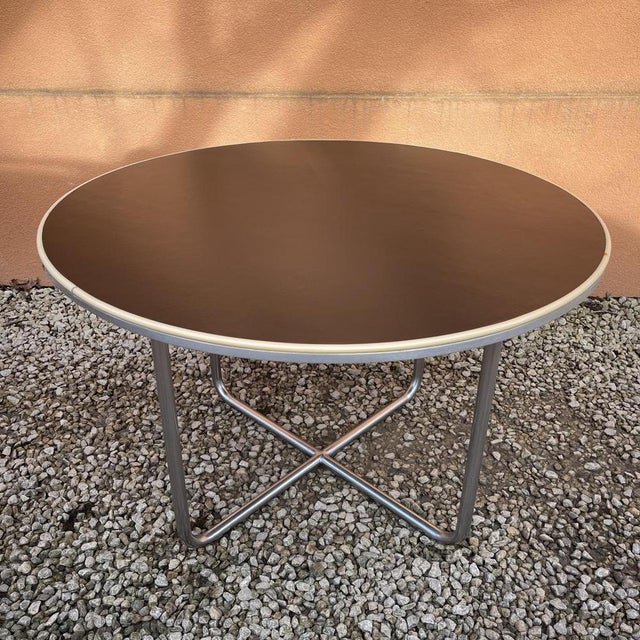 Art Deco Bauhaus Modernist Coffee Table with Tubular Steel Structure from Willem Hendrik Gispen, 1930 For Sale - Image 13 of 14