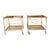 A Pair of 1960s Brass Serving Carts With Glass Inserts For Sale