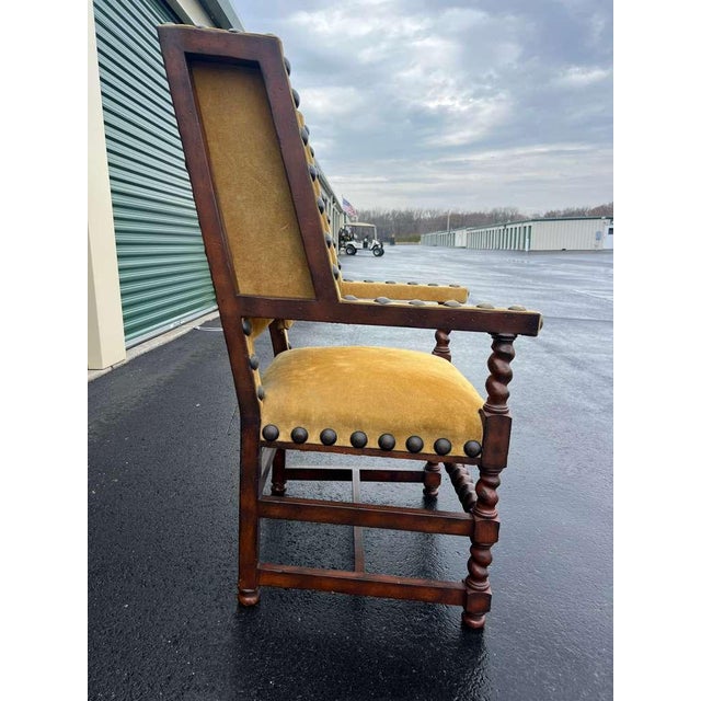 Spanish Revival Studded Armchair For Sale - Image 4 of 7
