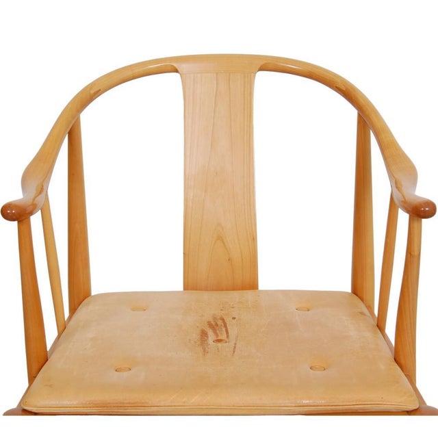 Wood China Chair in Cherrywood by Hans Wegner, 1990s For Sale - Image 7 of 15