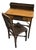 1930s Wicker Rattan Writing Desk & Chair For Sale
